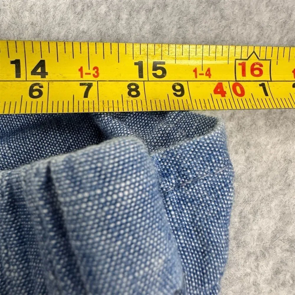 J.Crew Women's Size 8 Blue Wide-Leg Cotton Chambray Pants with Tie Waist